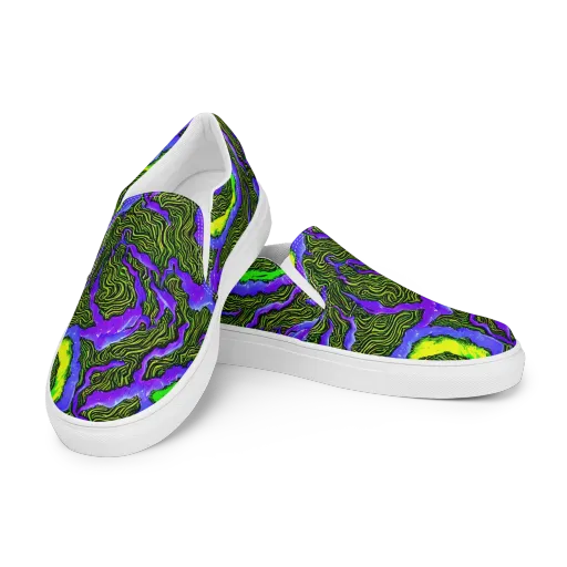 Ultraviolet Wild on a Women's Slip-On Canvas Shoes