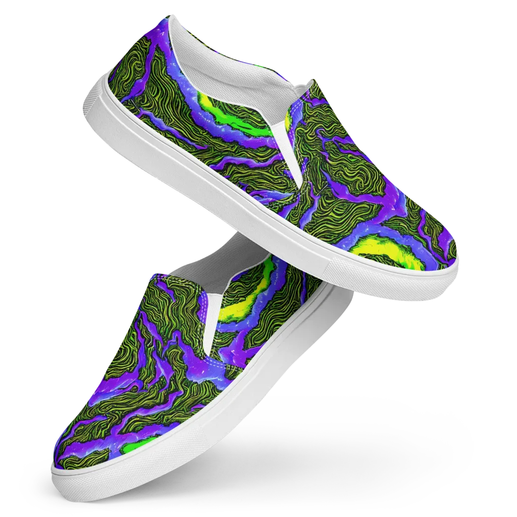 Ultraviolet Wild on Women's Slip-On Canvas Shoes — Front