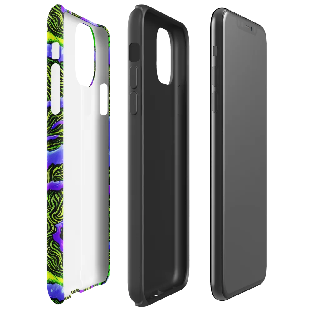 Ultraviolet Wild on Tough Case for iPhone® — Right