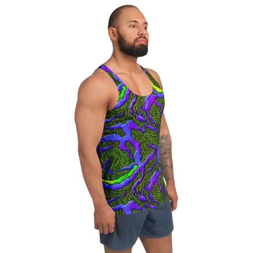 Ultraviolet Wild on a Men's Tank Top