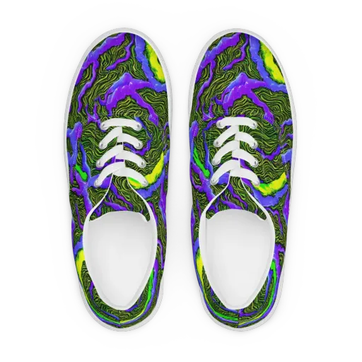 Ultraviolet Wild on a Men's Lace-Up Canvas Shoes