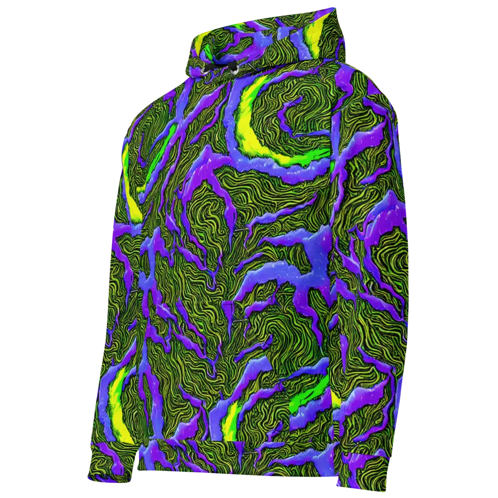 Ultraviolet Wild on Cotton Hoodie — Left Front