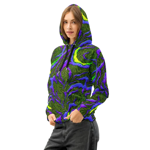 Ultraviolet Wild on a Cotton Hoodie