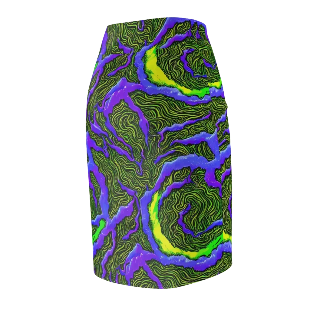 Ultraviolet Wild on Pencil Skirt — Back Side
