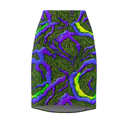 Ultraviolet Wild on a Pencil Skirt