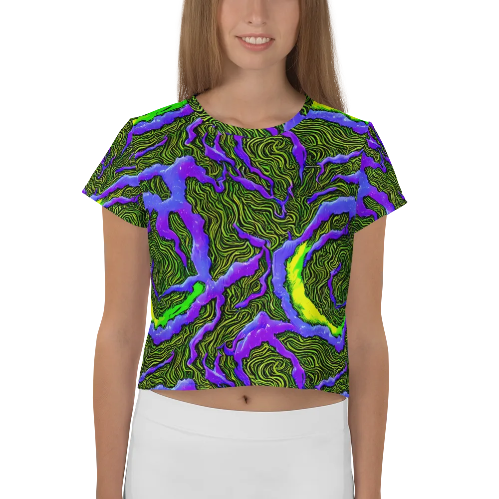 Ultraviolet Wild on Crop Tee — Front