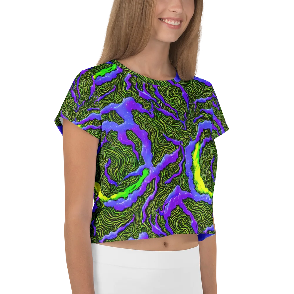 Ultraviolet Wild on Crop Tee — Right