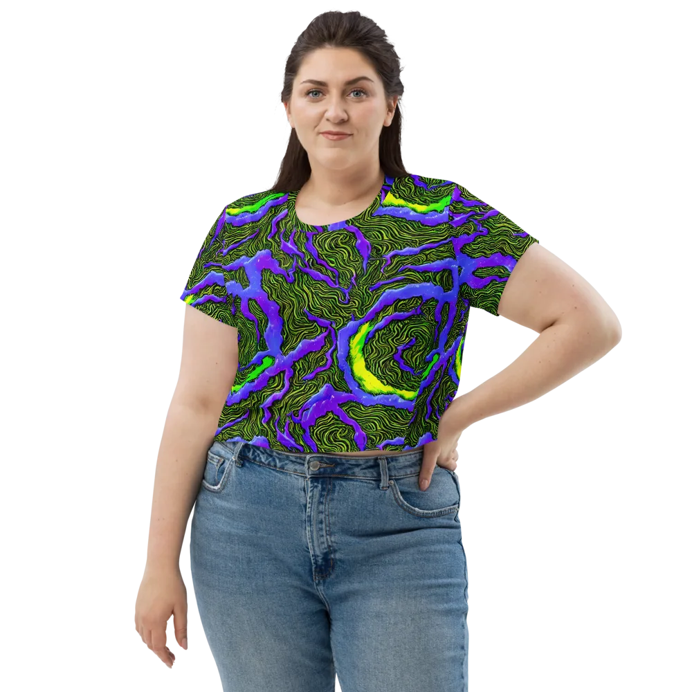 Ultraviolet Wild on Crop Tee — Front