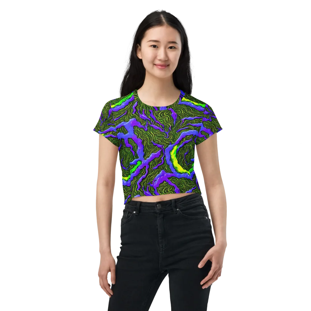 Ultraviolet Wild on Crop Tee — Front