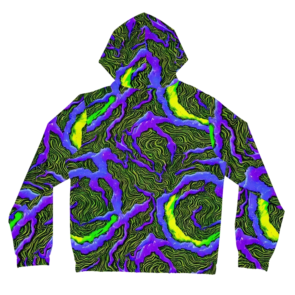 Ultraviolet Wild on Women's Full-Zip Hoodie — Back