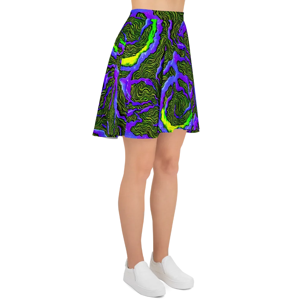 Ultraviolet Wild on Skater Skirt — Right