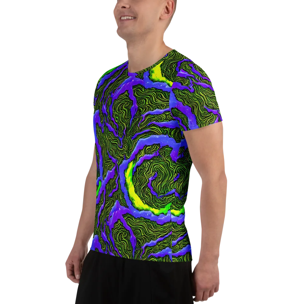 Ultraviolet Wild on Men's Athletic T-Shirt — Left