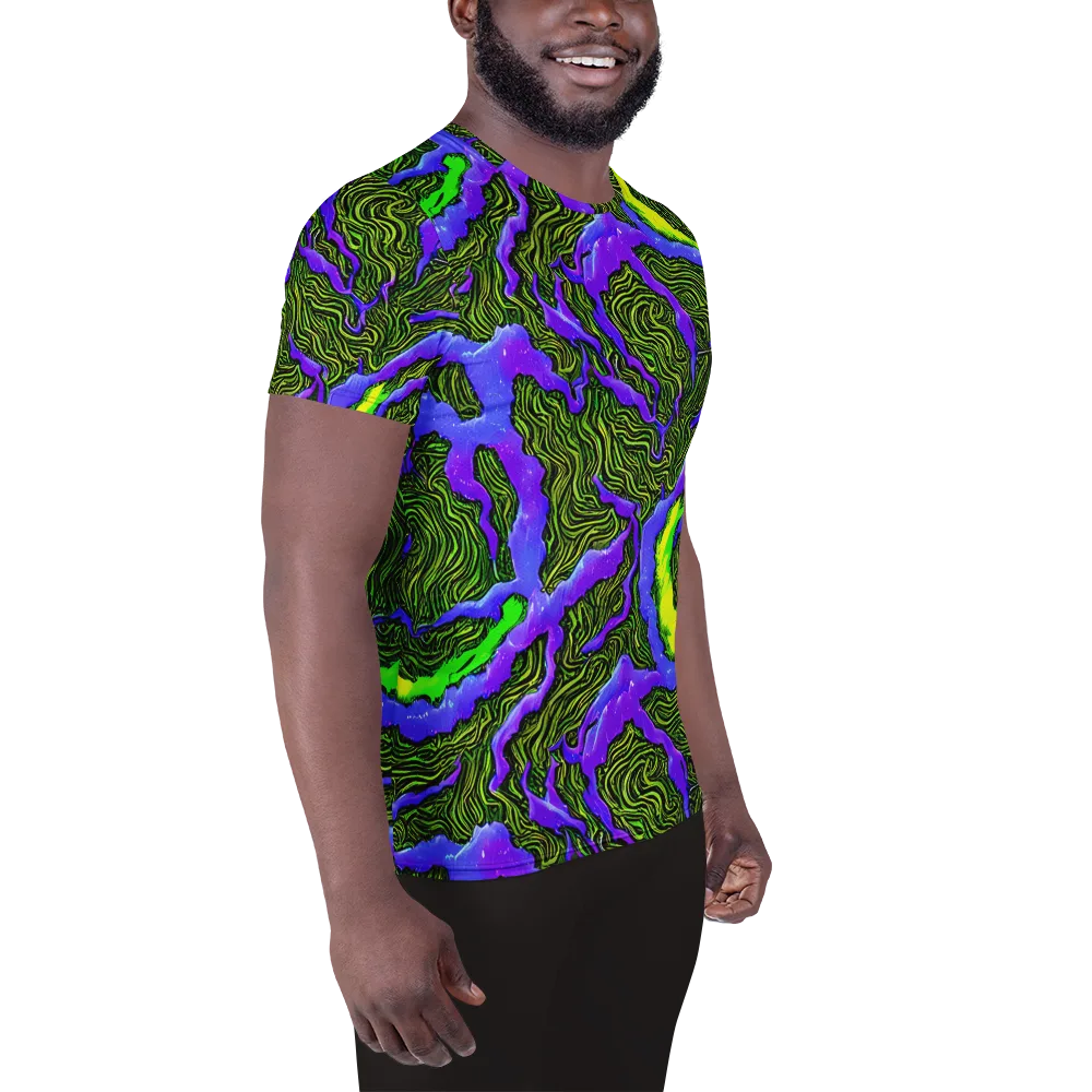 Ultraviolet Wild on Men's Athletic T-Shirt — Right