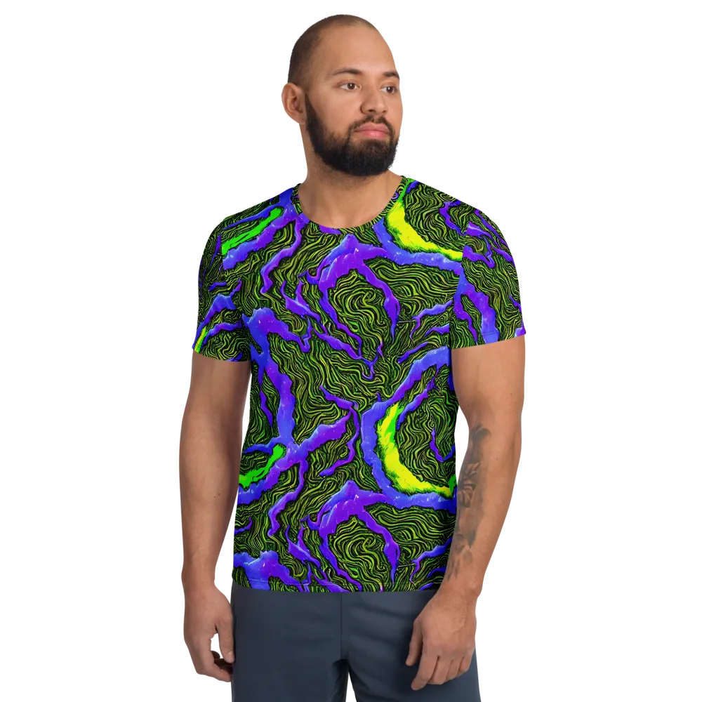 Ultraviolet Wild on Men's Athletic T-Shirt — Front