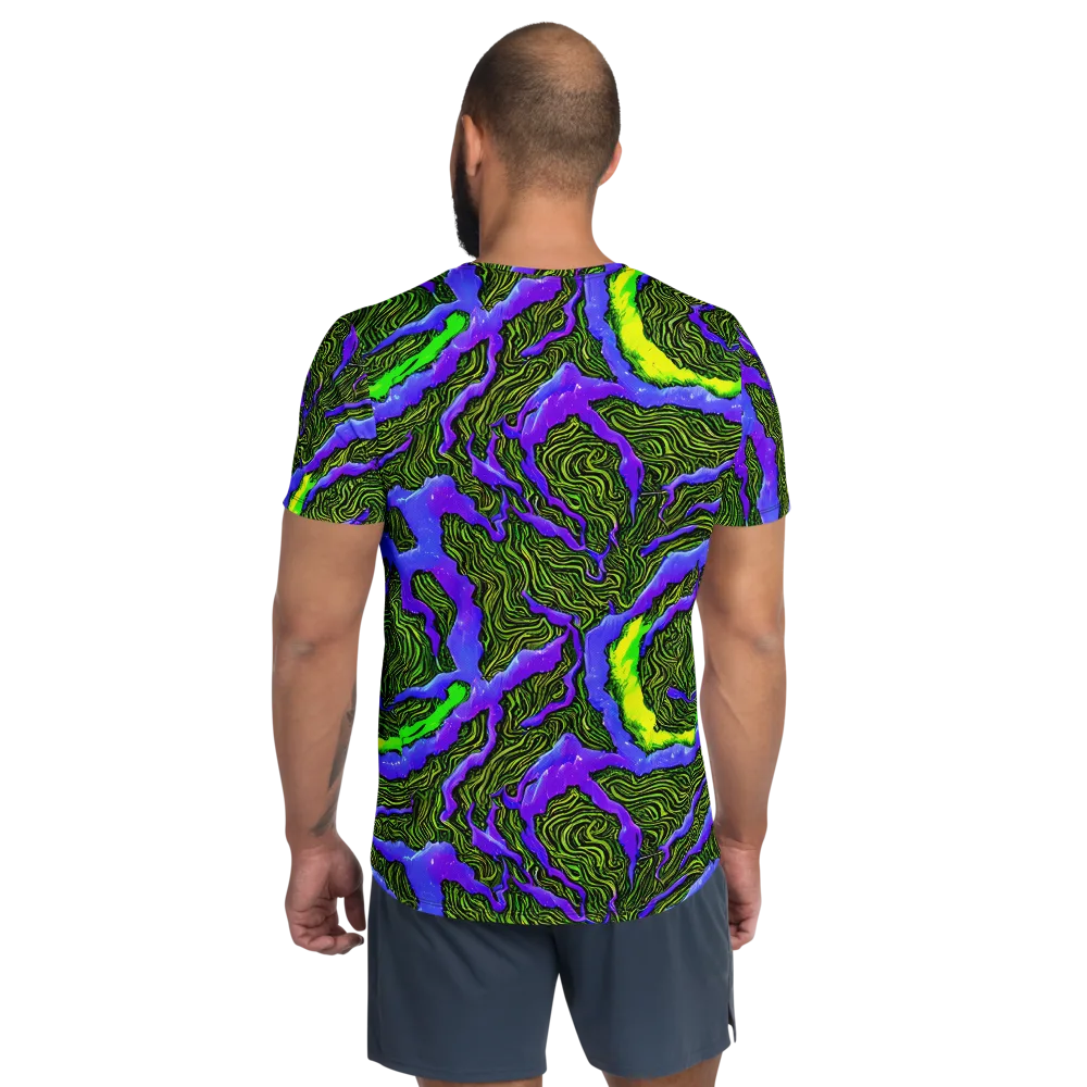 Ultraviolet Wild on Men's Athletic T-Shirt — Back