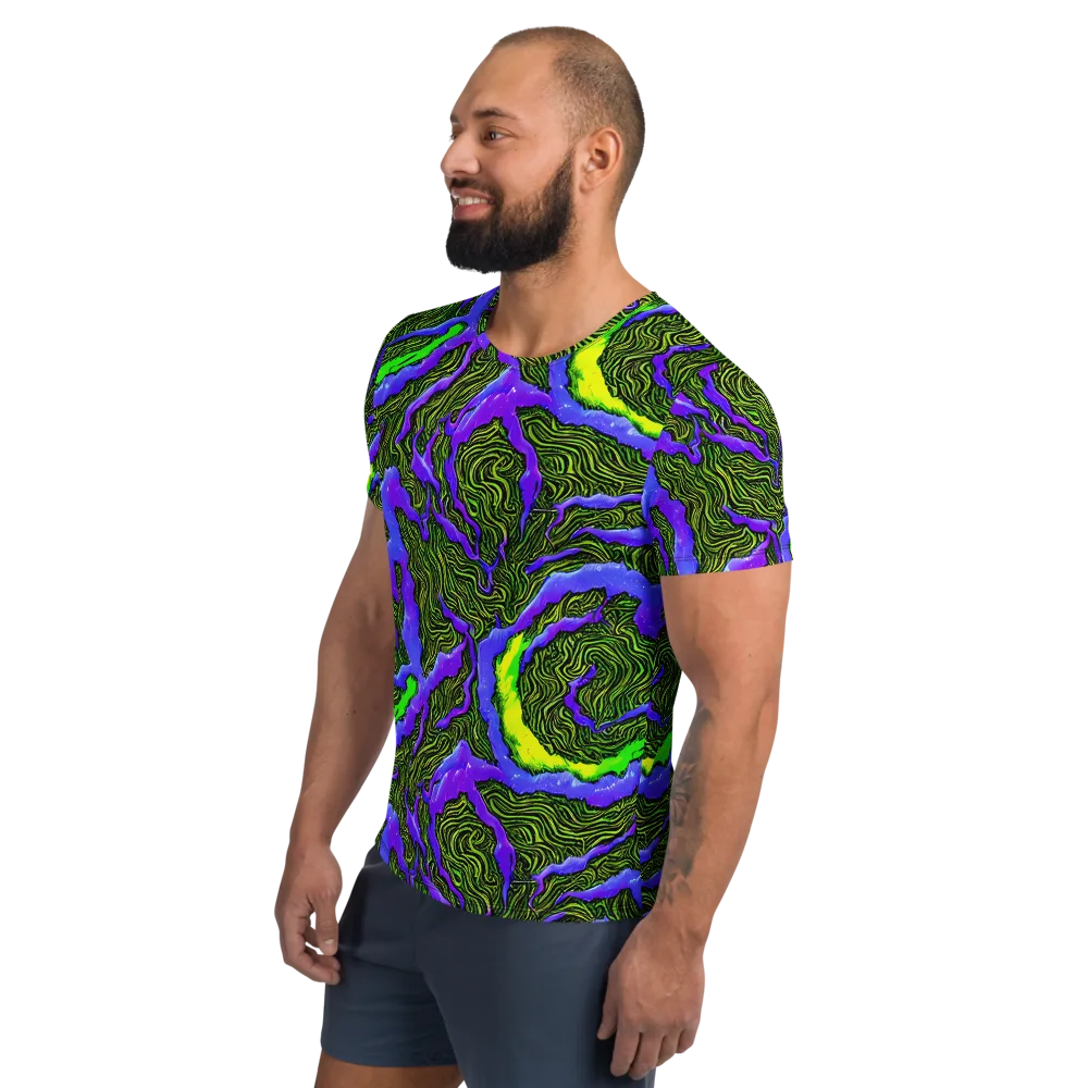Ultraviolet Wild on Men's Athletic T-Shirt — Left