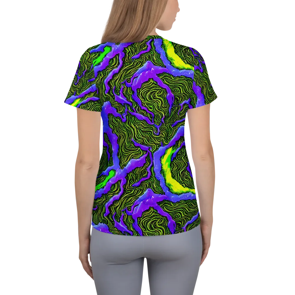 Ultraviolet Wild on Women's Athletic T-Shirt — Back