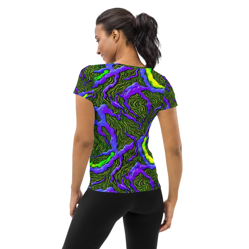 Ultraviolet Wild on Women's Athletic T-Shirt — Back