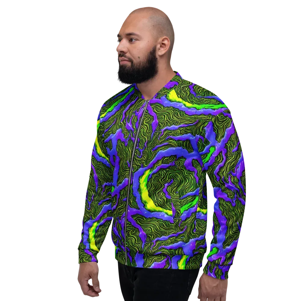 Ultraviolet Wild on Bomber Jacket — Left
