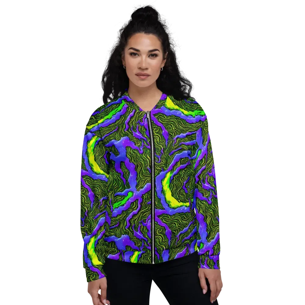 Ultraviolet Wild on Bomber Jacket — Front