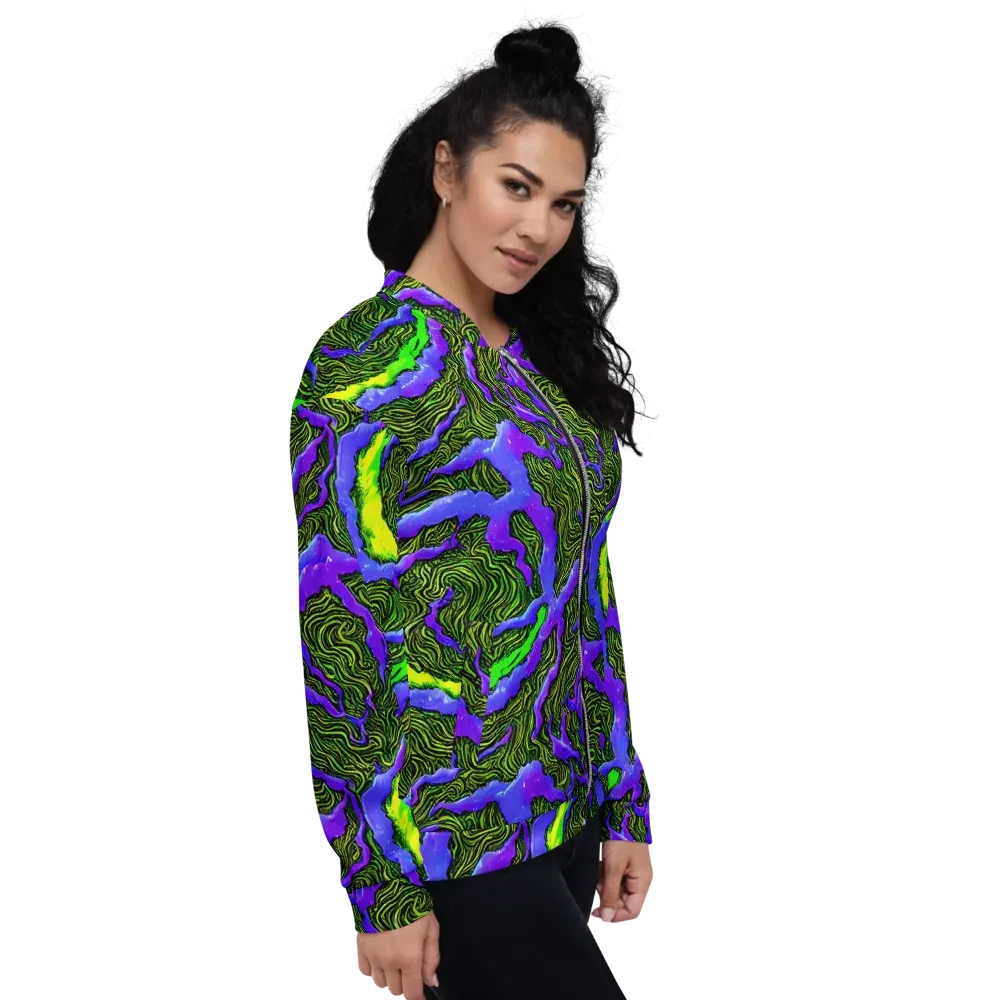 Ultraviolet Wild on Bomber Jacket — Right