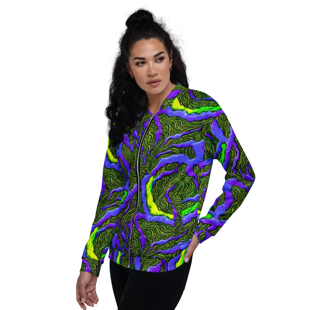 Ultraviolet Wild on Bomber Jacket — Left