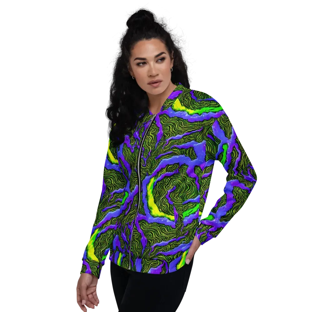 Ultraviolet Wild on Bomber Jacket — Left