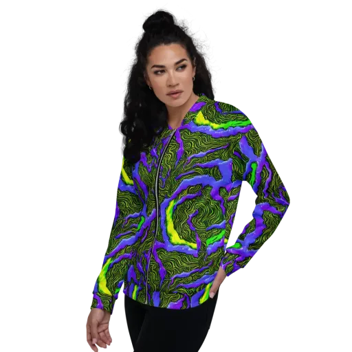 Ultraviolet Wild on a Bomber Jacket