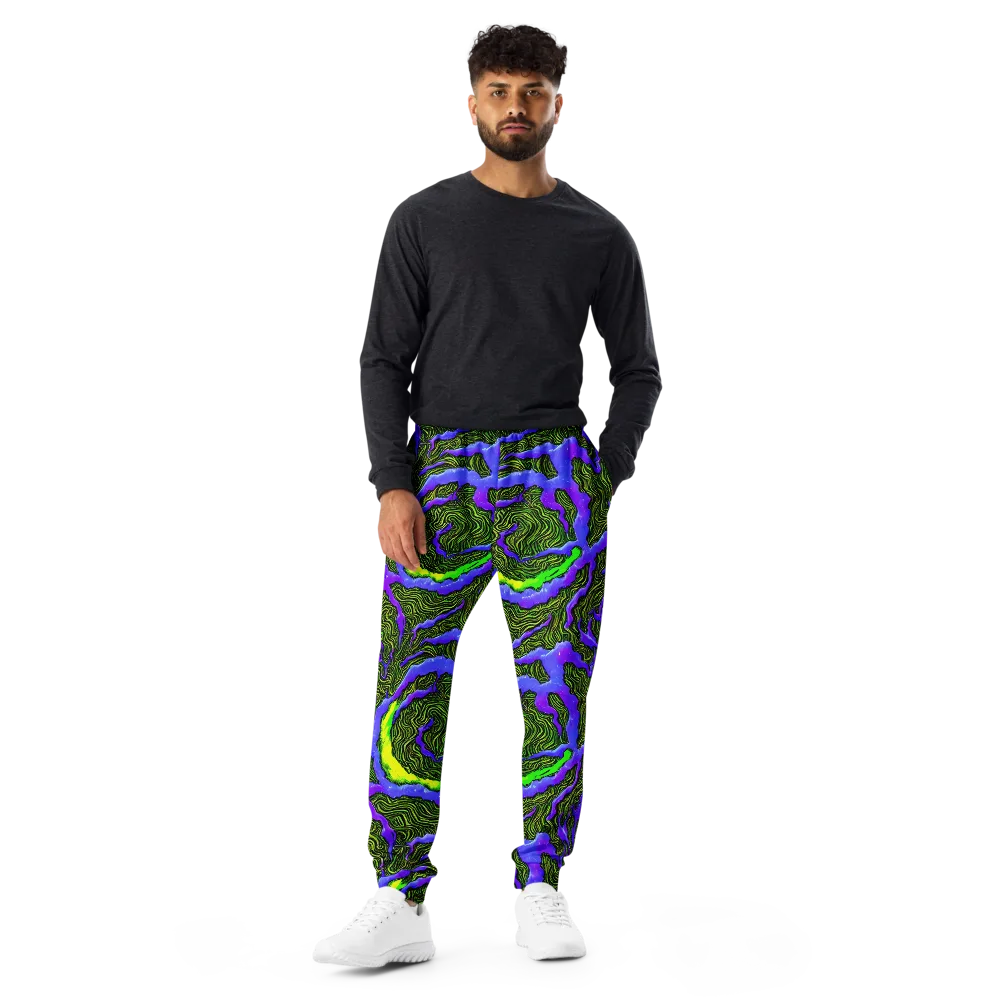 Ultraviolet Wild on Men's Joggers — Front