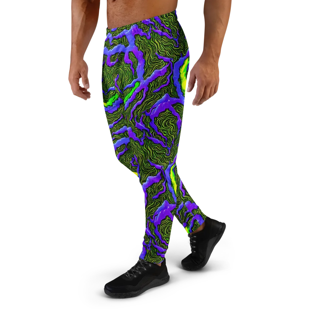 Ultraviolet Wild on Men's Joggers — Left