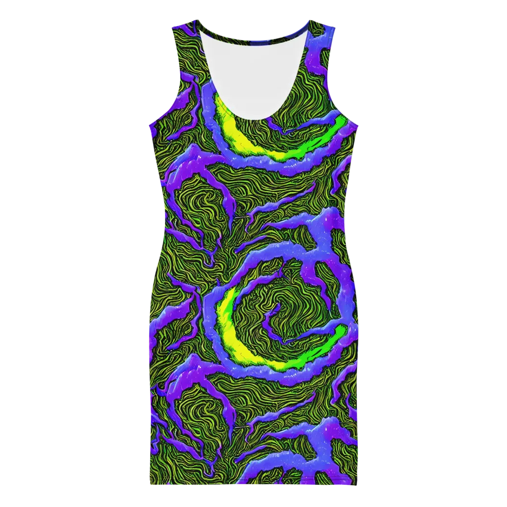 Ultraviolet Wild on Bodycon Dress — Front