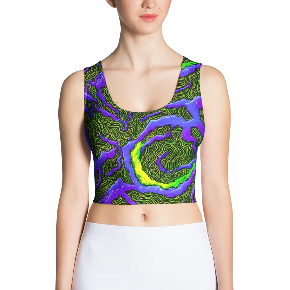 Ultraviolet Wild on Crop Top — Front