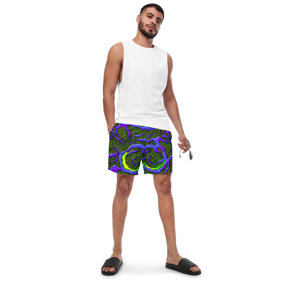 Ultraviolet Wild on Swim Trunks — Front