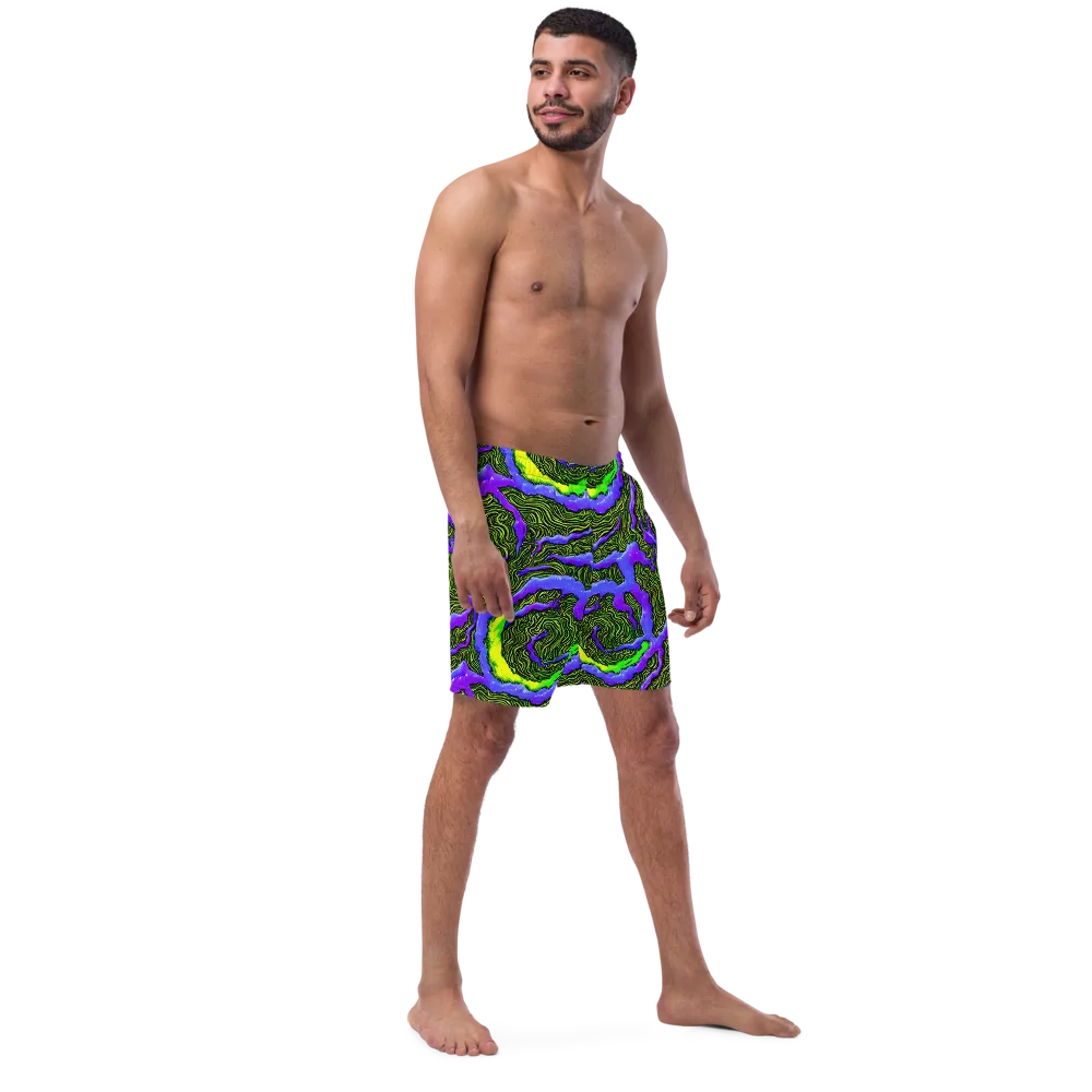 Ultraviolet Wild on Swim Trunks — Right Front