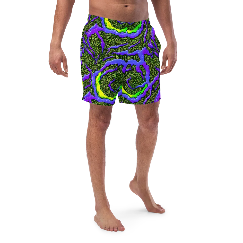 Ultraviolet Wild on Swim Trunks — Front