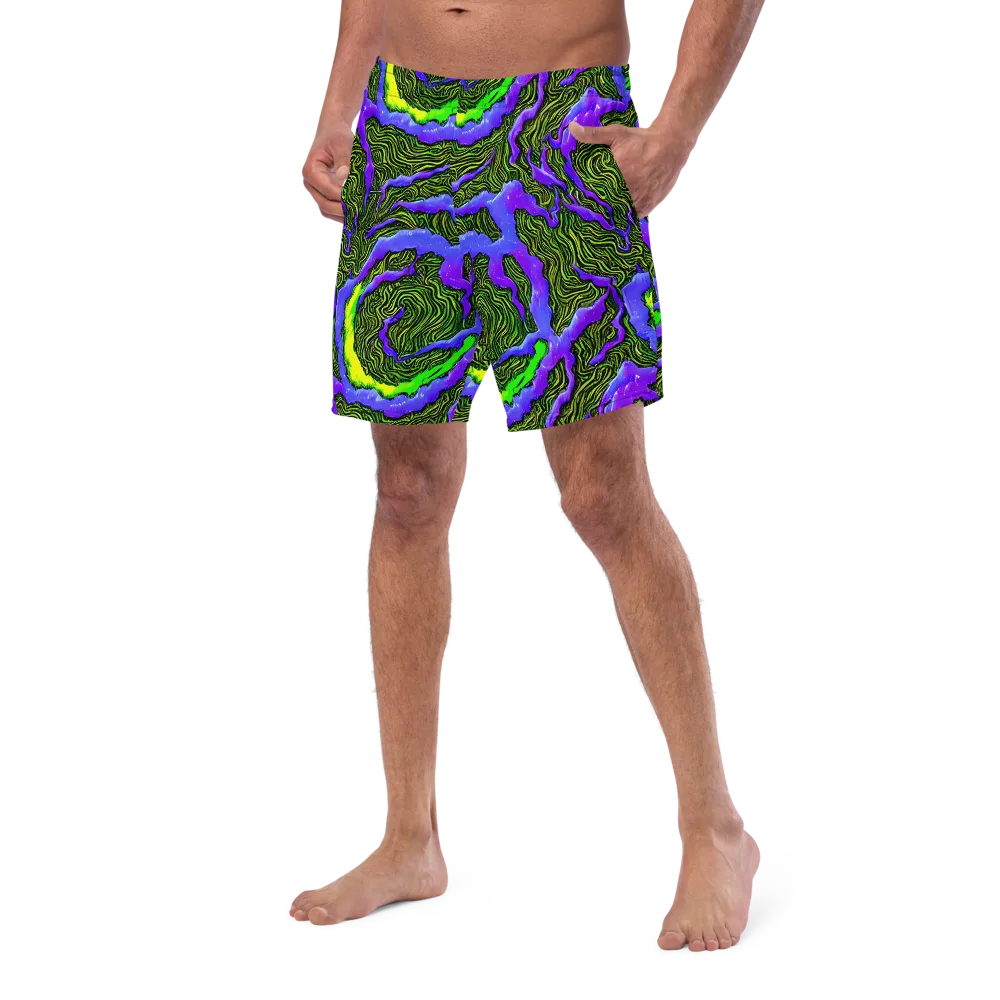 Ultraviolet Wild on Swim Trunks — Left Front