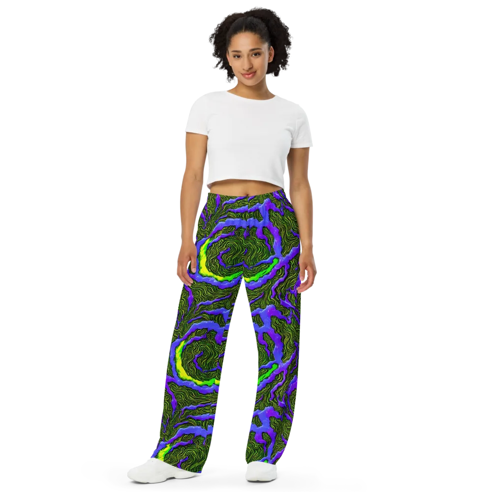 Ultraviolet Wild on Wide-Leg Pants — Front