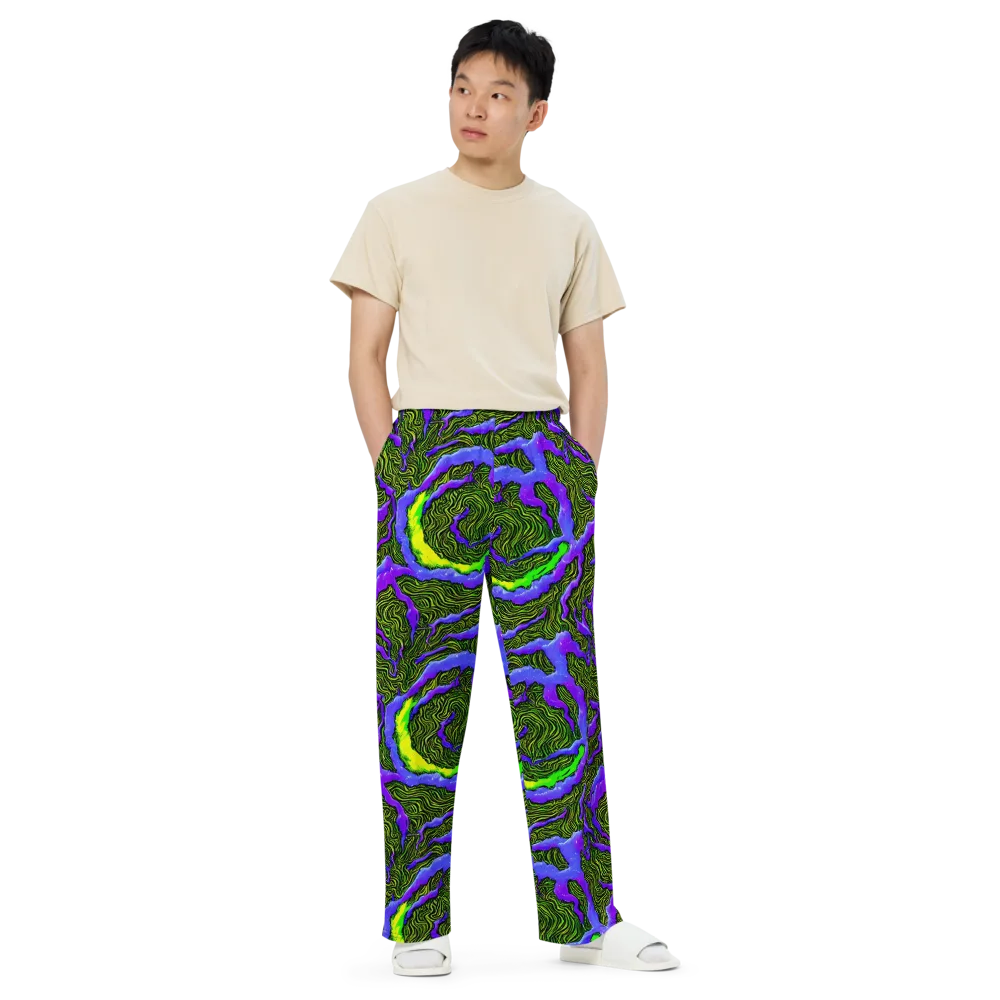 Ultraviolet Wild on Wide-Leg Pants — Front