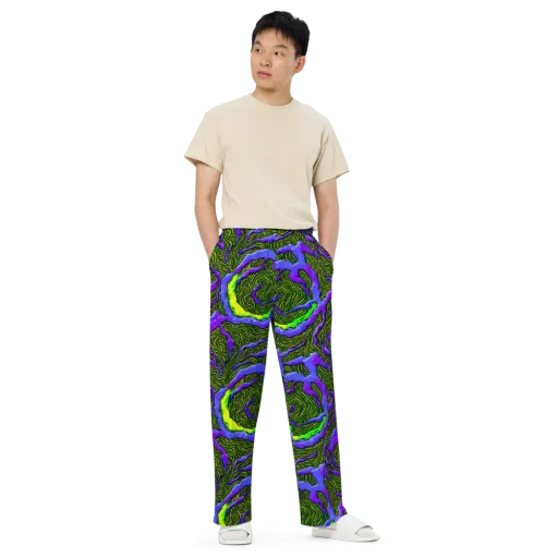Ultraviolet Wild on a Wide-Leg Pants