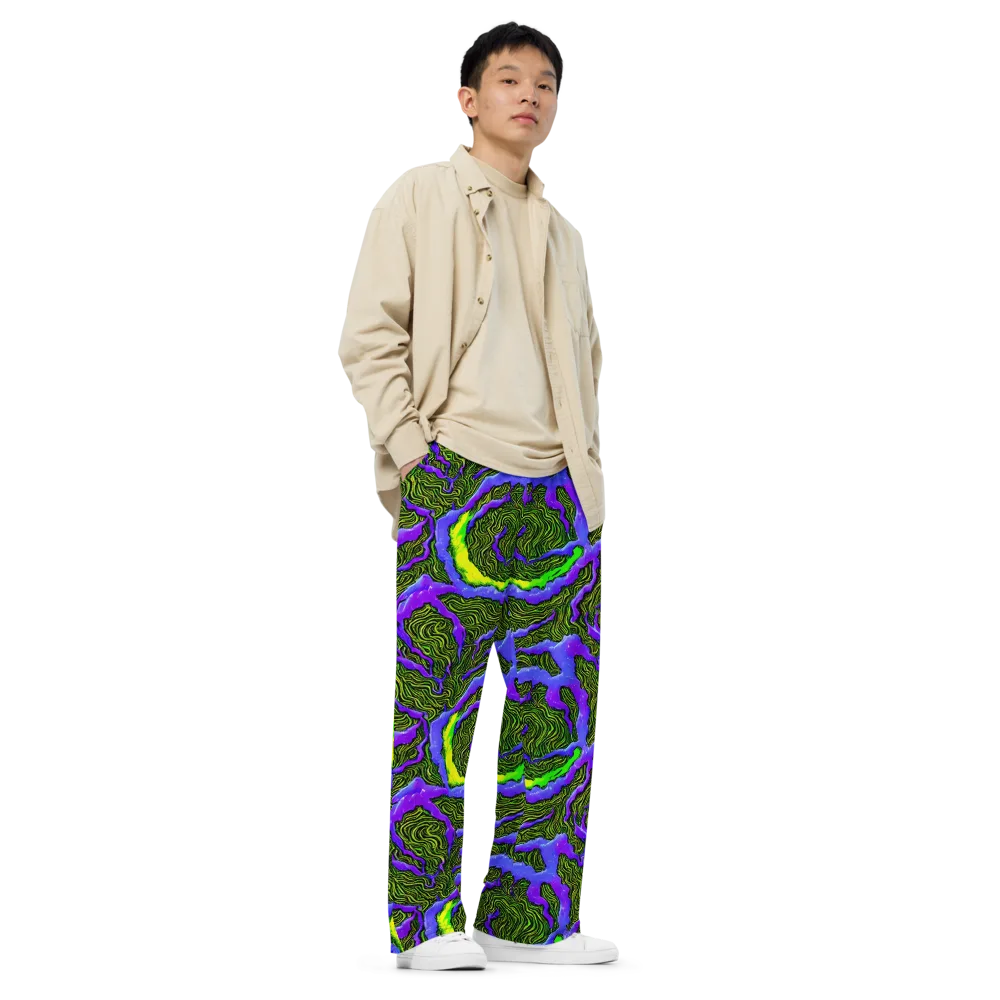 Ultraviolet Wild on Wide-Leg Pants — Right Front