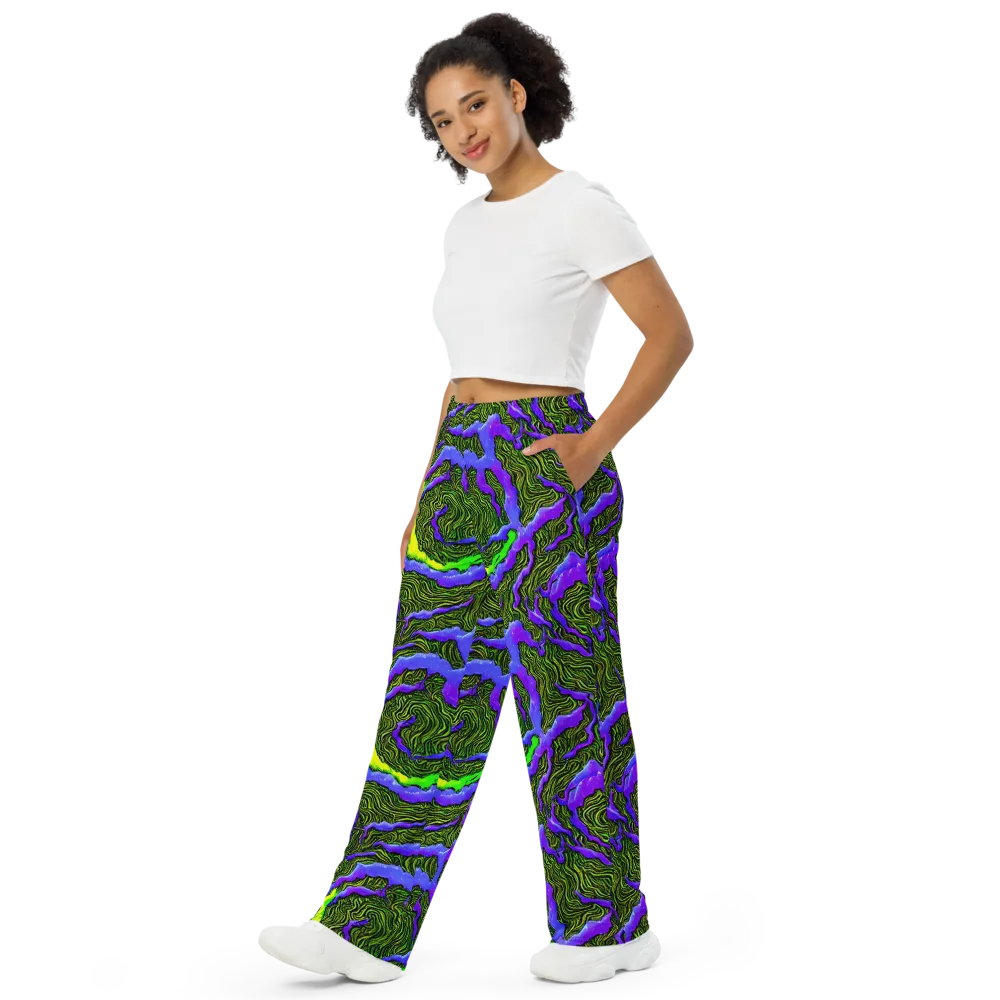 Ultraviolet Wild on Wide-Leg Pants — Left Front