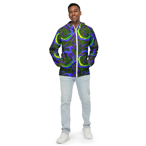 Ultraviolet Wild on a Men's Windbreaker