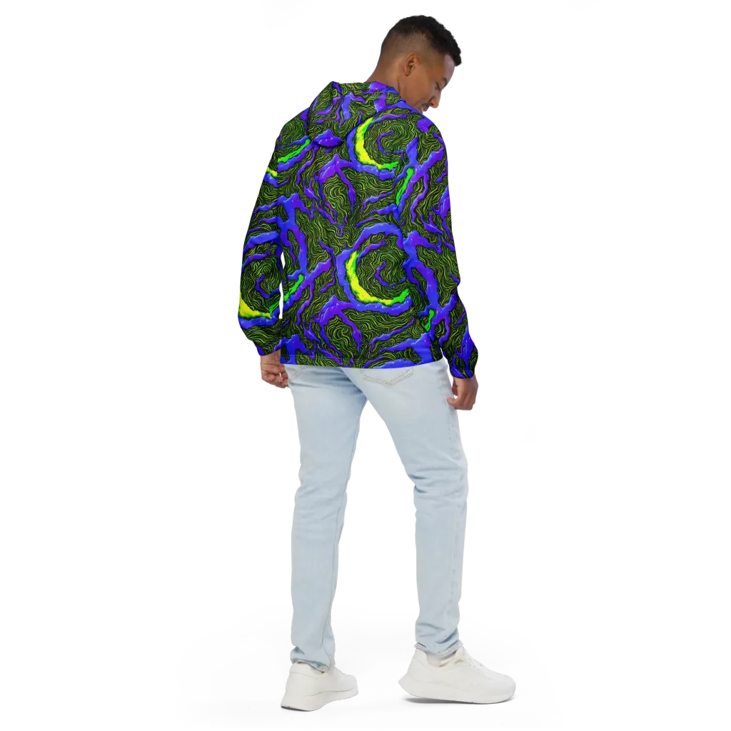 Ultraviolet Wild on Men's Windbreaker — Back