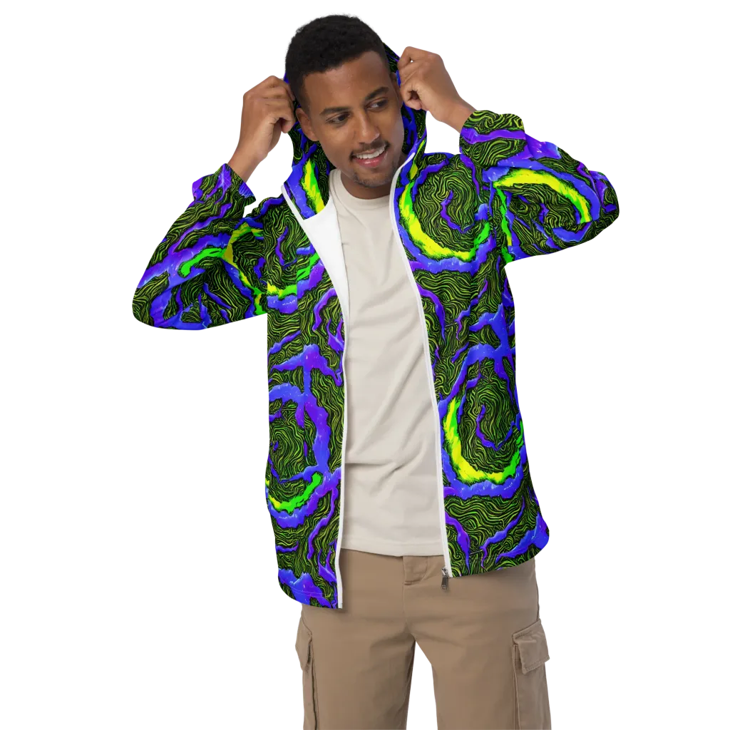 Ultraviolet Wild on Men's Windbreaker — Front