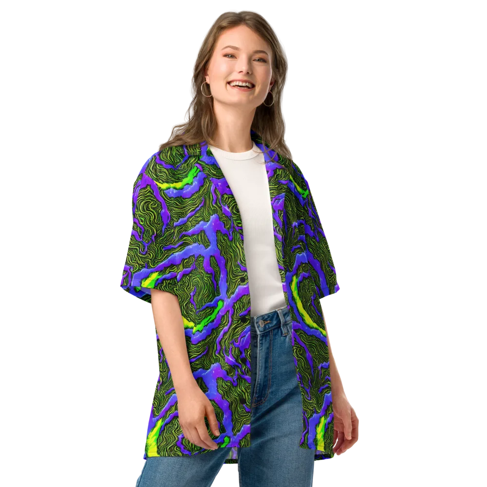 Ultraviolet Wild on Button Shirt — Front