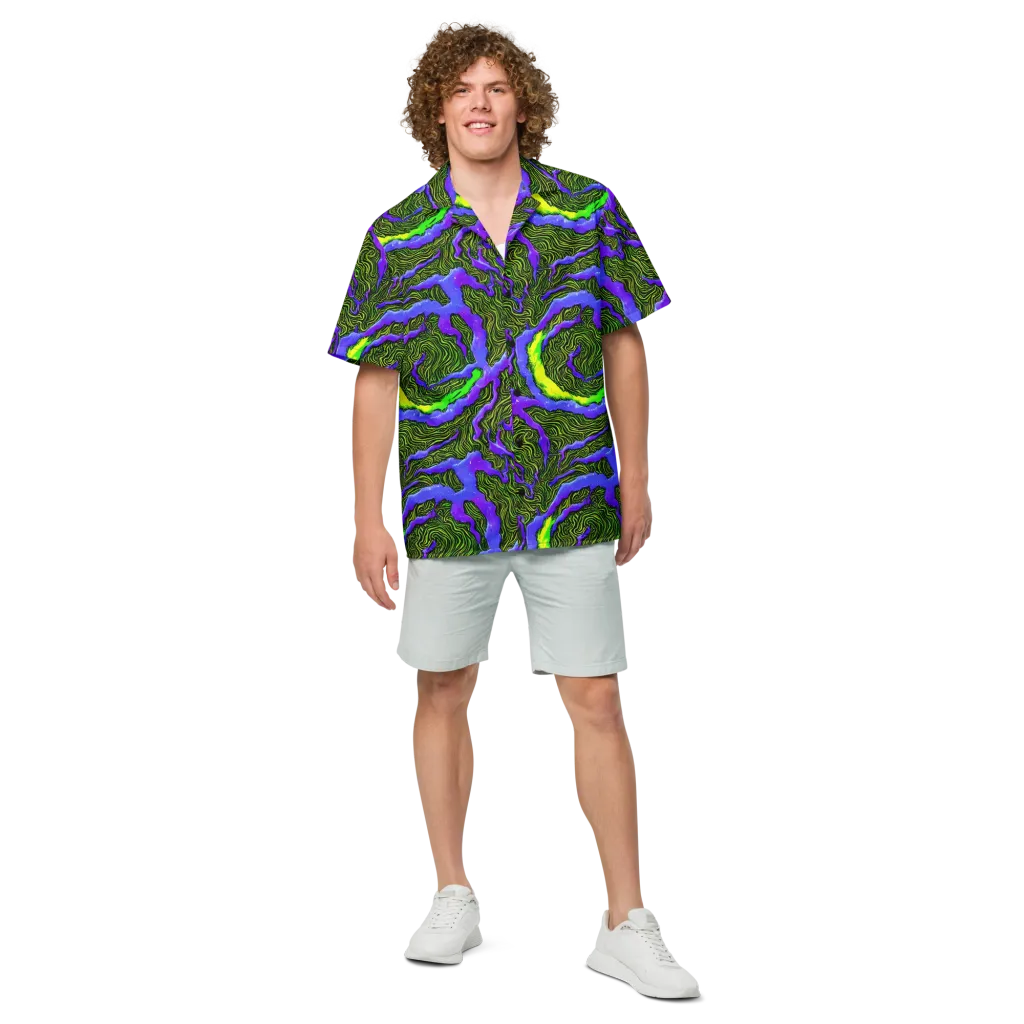 Ultraviolet Wild on Button Shirt — Front