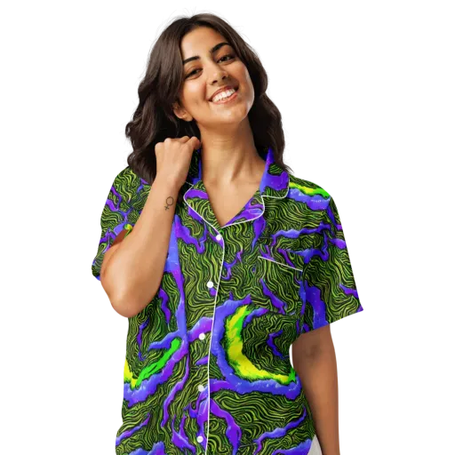 Ultraviolet Wild on a Women's Short Sleeve Pajama Top