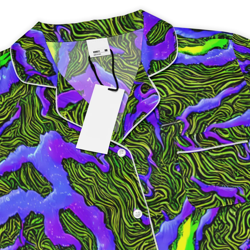 Ultraviolet Wild on Women's Short Sleeve Pajama Top — Product details