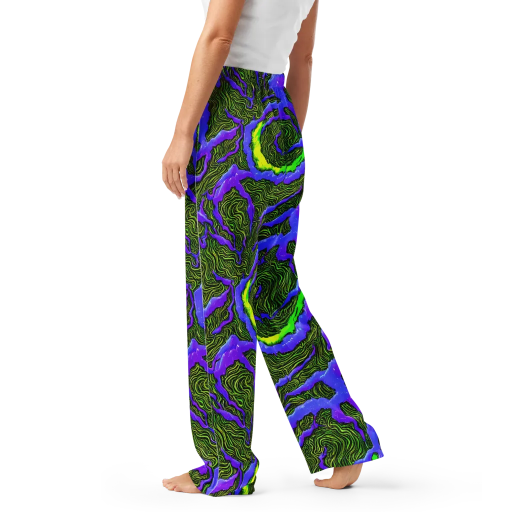 Ultraviolet Wild on Women's Pajama Pants — Left