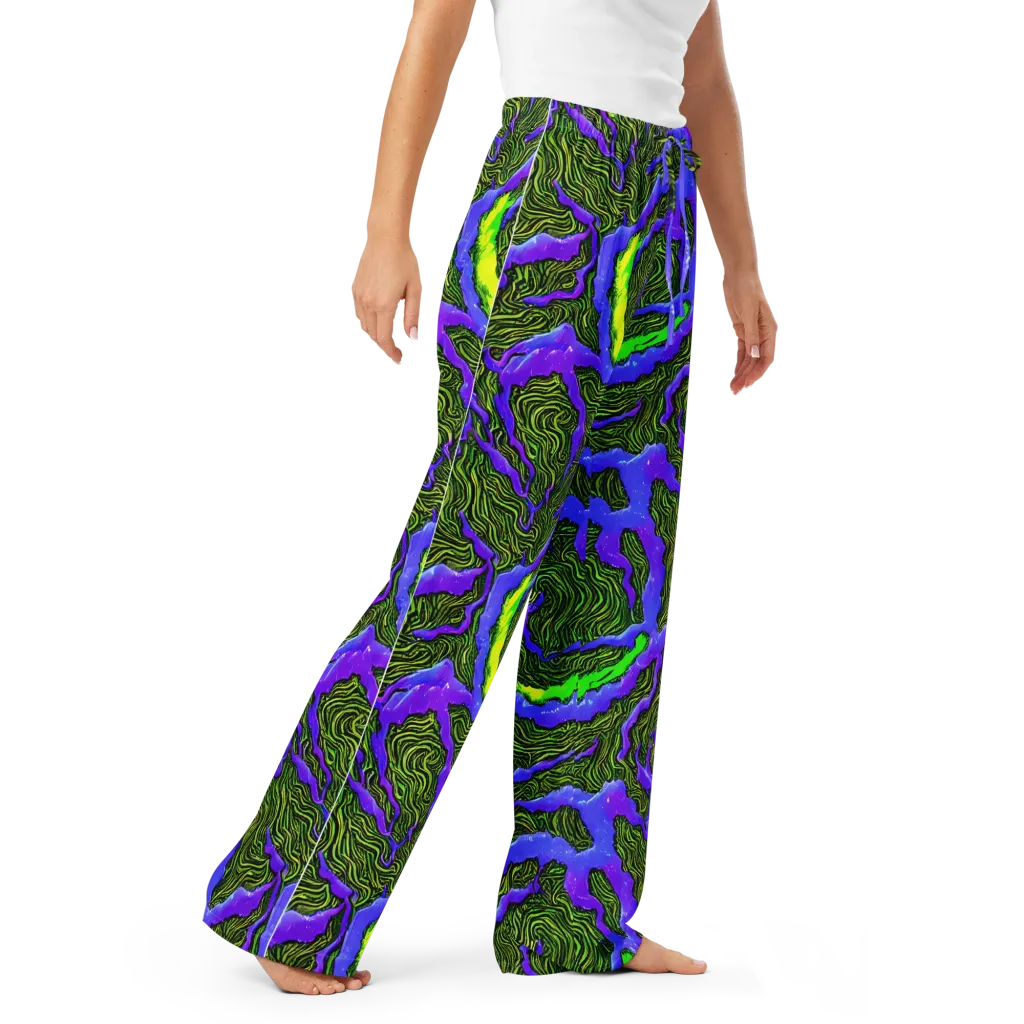 Ultraviolet Wild on Women's Pajama Pants — Right Front